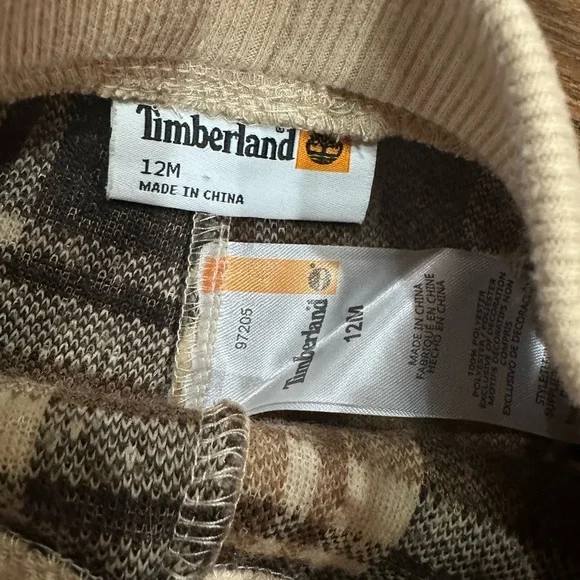 Timberland Cozy Plaid Kids Winter Set 12M - Picture 4 of 5